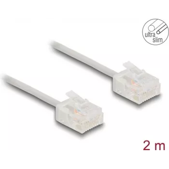DeLOCK RJ45 kabel sieciowy kat.6 2m szary