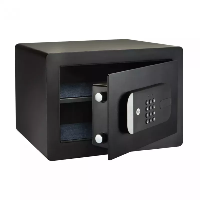 Sejf wolnostojący Yale YSS/250/EB1 — zamek elektroniczny i kluczowy, czarny, 250×300×350 mm