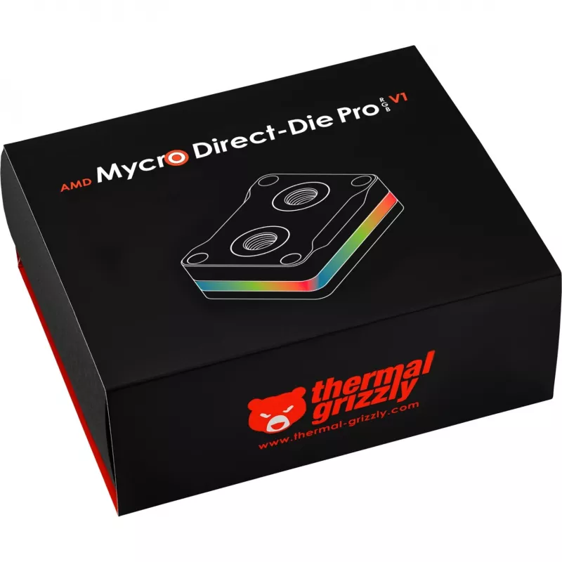 Thermal Grizzly AMD Mycro Direct-Die Pro RGB V1 chłodzenie wodne CPU, czarne