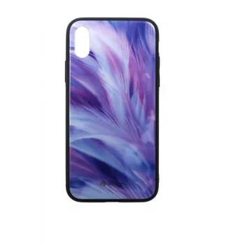 Szkło ochronne Tellur Cover Glass print do iPhone XS z nadrukiem piór