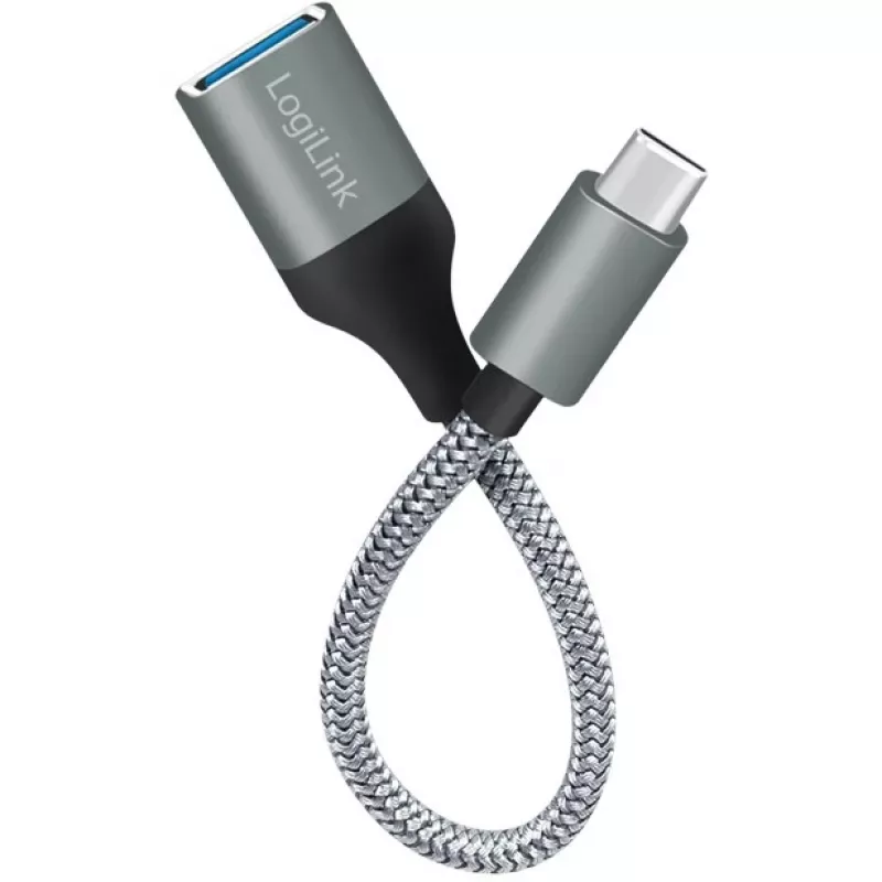 LogiLink USB 3.2 Gen1 adapter Type-C M na USB-A F OTG aluminiowy 0,15 m