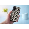 Etui ochronne iKins do Samsung Galaxy S20 — tekstura piramidy, czarne