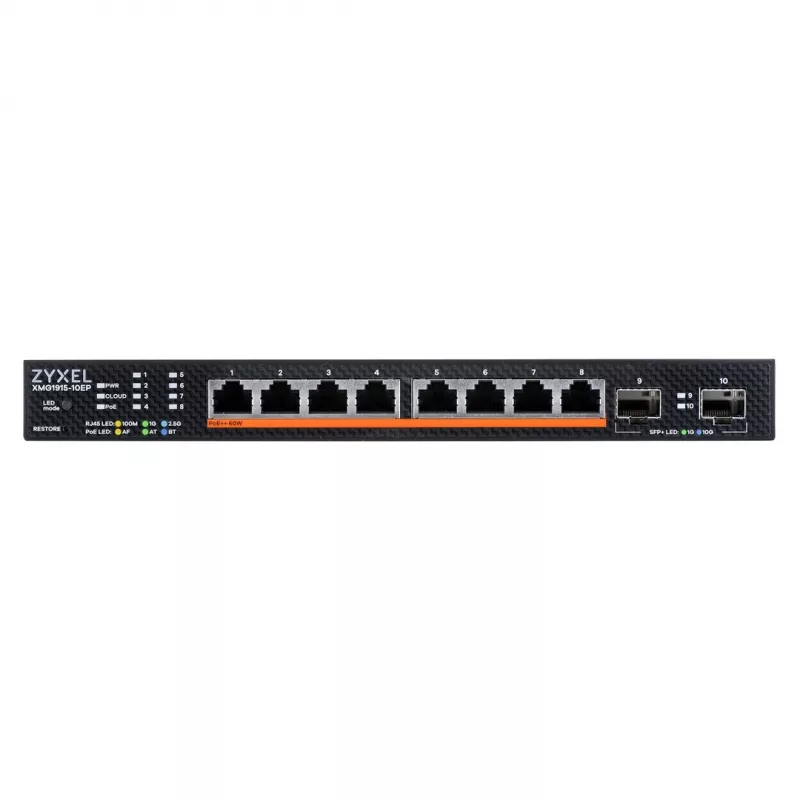 Zyxel XMG1915-10EP zarządzany L2 2.5G Ethernet (100/1000/2500) Zasilanie przez Ethernet (PoE)