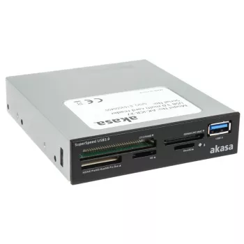Akasa AK-ICR-27 czytnik kart USB 3.2 Gen 1 (3.1 Gen 1) Wewnętrzny Czarny, Szary