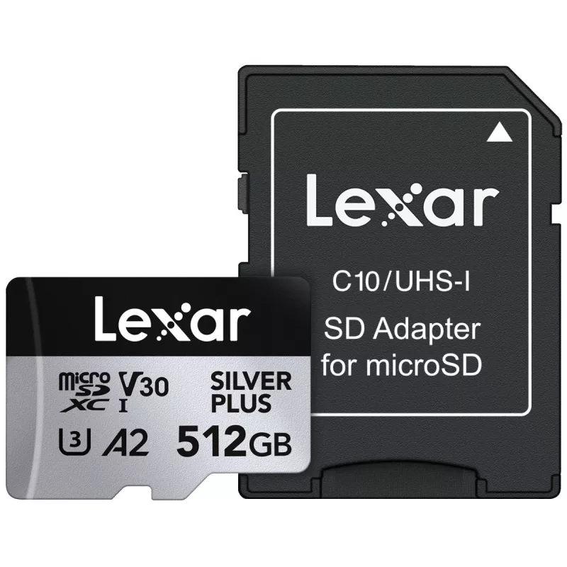 Flash Memory Lexar 512 GB UHS-I microSDXC srebrny PLUS