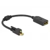 Kabel DisplayPort DeLOCK 62638 Mini DisplayPort 0,25 m Czarny