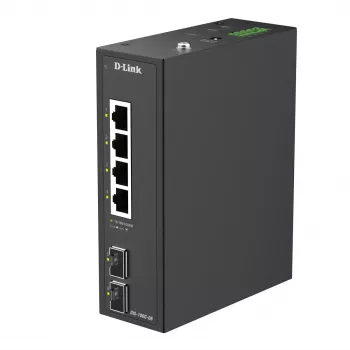 D-Link 6-portowy gigabitowy przełącznik przemysłowy niezarządzalny z 2 portami SFP