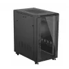 Szafa rack 19 cali LANBERG 22U 600x1000 mm, czarna, szklane drzwi przednie i tylne