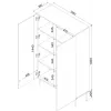 Gablota cama meble PALAZZO BIS 1000×390×1660 mm biały matowy