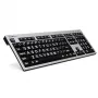 Klawiatura Logickeyboard LKB-LPRNTWB-AJPU biurowa USB francuska czarno-srebrna