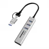 Hub USB 3.0 USB-A, slot SD/microSD, 2w1