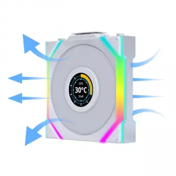 Fan Lian Li UNI FAN SL Wireless LCD 120 12 cm biały 31 dB 51,45 cfm