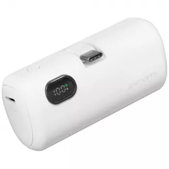 Power bank 4smarts 541657 5000 mAh Li‑Ion biały USB‑C 2 porty PD 2.0 PPS Quick Charge 3.0 3,63 V