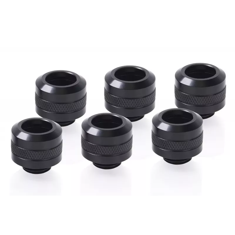 Zestaw złączek Alphacool 17475 — złączki mosiężne, czarne, śr. zewn. 22 mm, wys. 20 mm