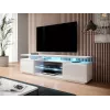 szafka RTV EVA 180x40x56 biały/biały połysk