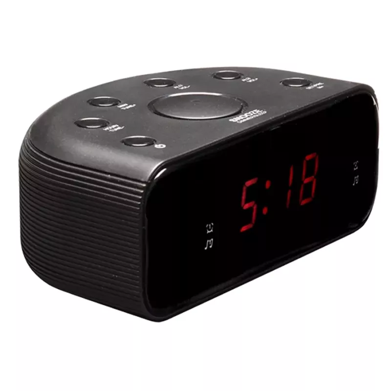 Zegar Denver CR-430 radio analogowo-cyfrowe FM wyświetlacz LED czarny