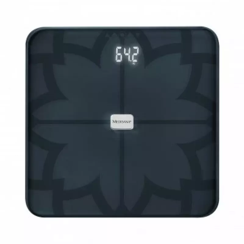 Waga diagnostyczna Medisana BS 450, maks. 180 kg, czarna, Bluetooth, czujniki ITO (40510)