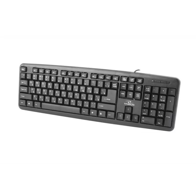 Klawiatura Esperanza TKR101 Office USB QWERTY angielski, rosyjski Czarny