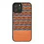 Etui ochronne Man and Wood na iPhone 12 / 12 Pro — brązowa krata z czarną obwódką