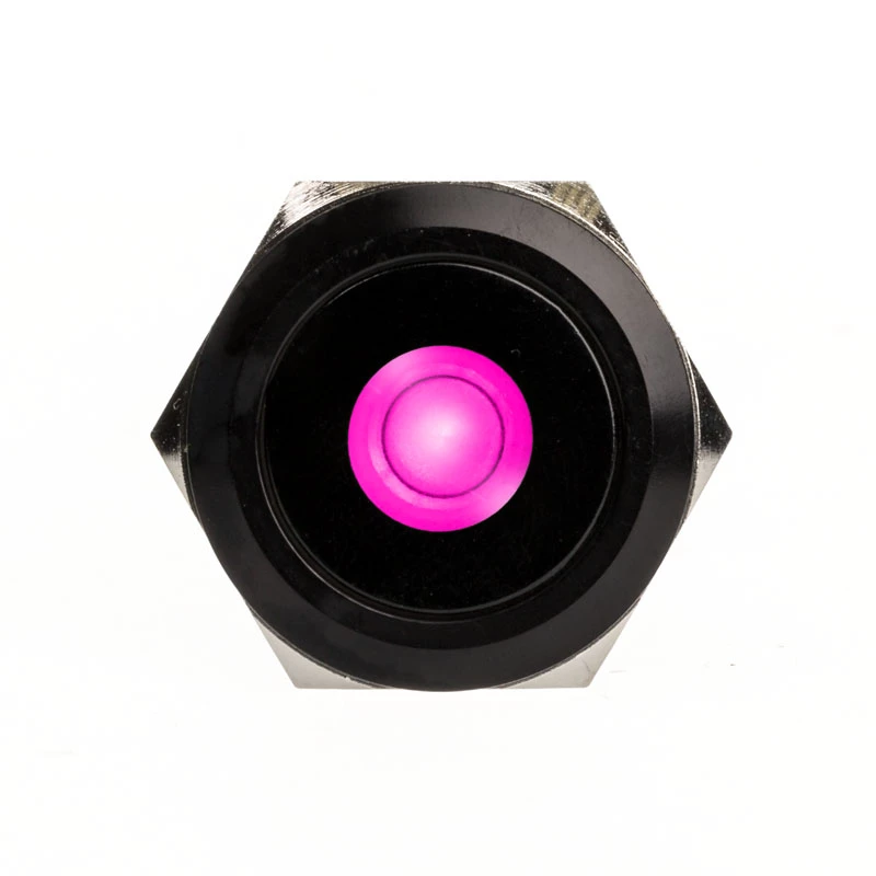 DimasTech Vandalismustaster 25mm Czarnyline Dot RGB (PD224) – wandaloodporny przycisk