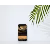 Etui na telefon man and wood do iPhone XR — tył z białego hebanu, czarna drewniana powierzchnia, ochronna skorupa