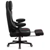 Fotel gamingowy huzaro Force 4.6 — ergonomiczne siedzisko z tkaniny, regulowana wysokość i pochylenie, podparcie lędźwiowe, maks. 130 kg, szerokość siedziska 41 cm