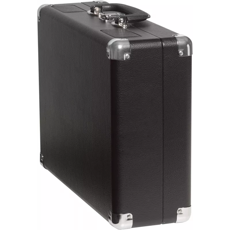 Denver VPL-120Czarny gramofon USB z napędem paskowym i wbudowanymi głośnikami