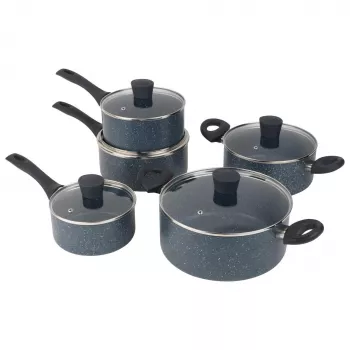 Zestaw patelni Russell Hobbs RH02818EU7, 5-częściowy zestaw kamionkowych naczyń kuchennych