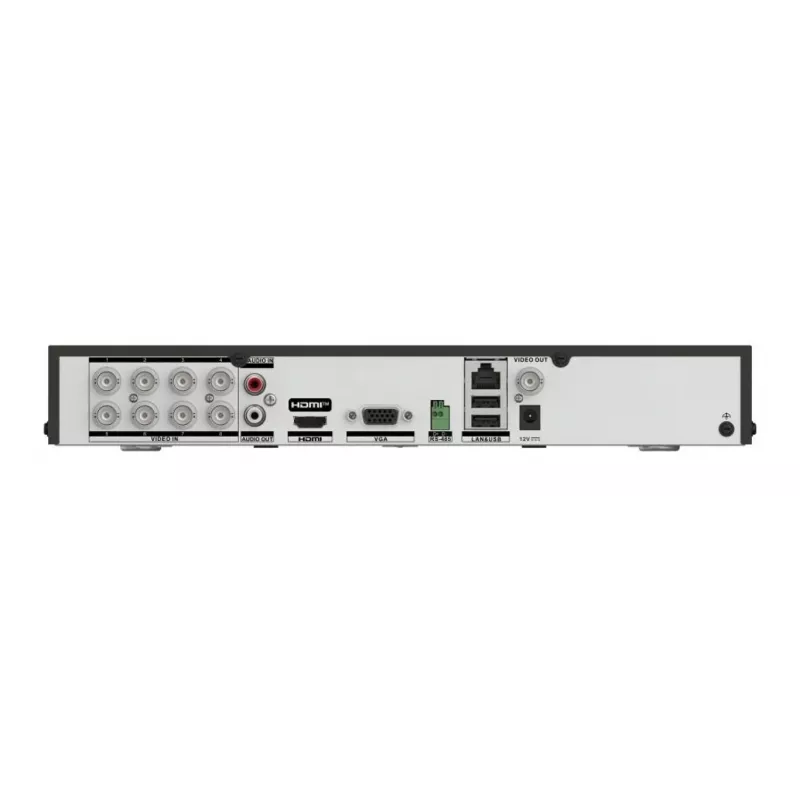 DVR Hikvision Pro Series 8-kanałowy 5 MP 1U H.265 AcuSense, 8 wejść, Gigabit Ethernet, 12 TB HDD, 12 V, 24 W