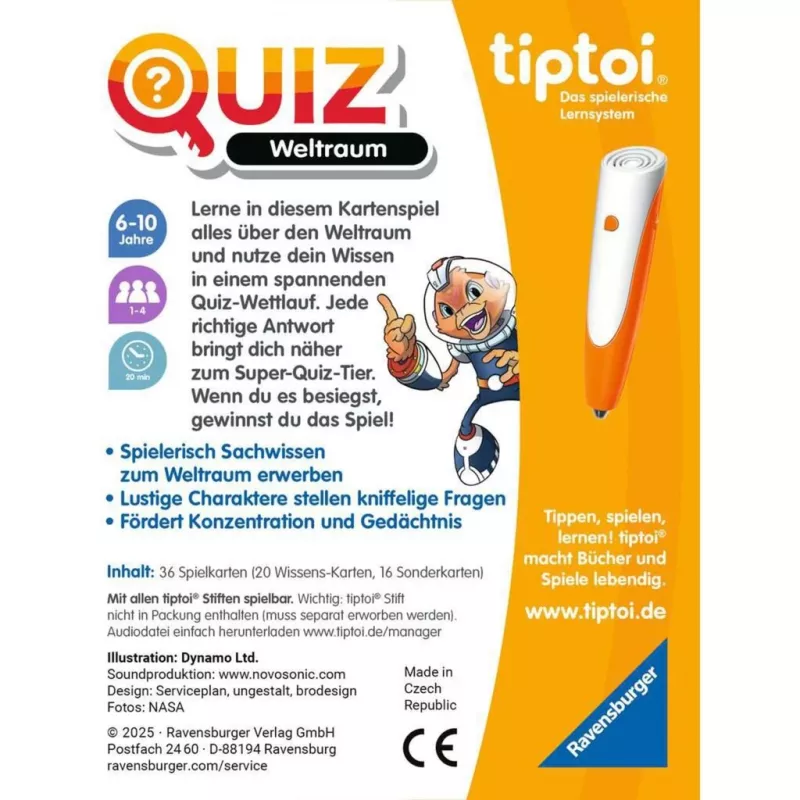 tiptoi Quiz Kosmos, Gra Quizowa
