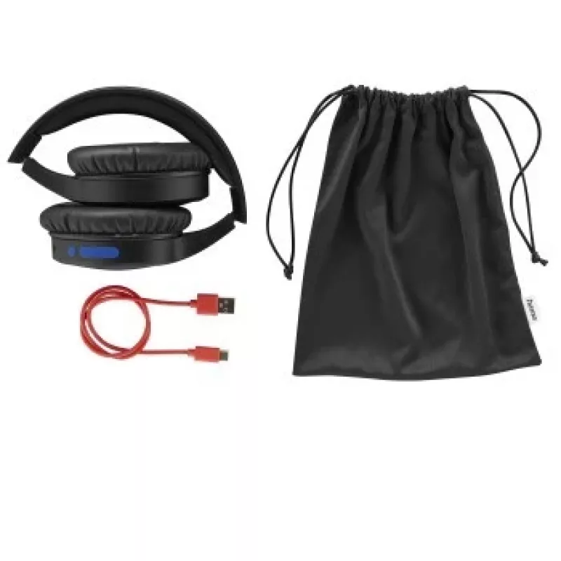 Słuchawki/zestaw słuchawkowy Hama 00184160 Przewodowy i bezprzewodowy Nagłowny Połączenia/Muzyka USB Type-C Bluetooth Czarny, niebieski