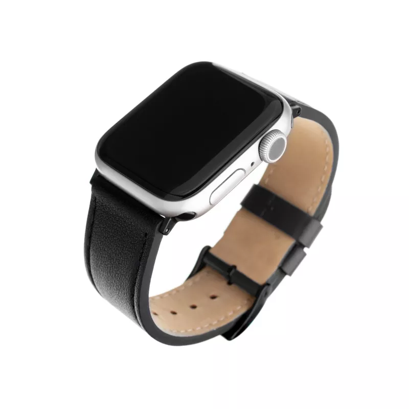 Skórzany pasek do Apple Watch FIXED FIXLST-434-BK — czarny, zamienny pasek
