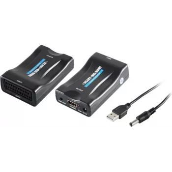 Konwerter SCART na HDMI ShiverPeaks SP05-07001, rozdzielczość do 1080p, wideo analogowo-cyfrowy adapter