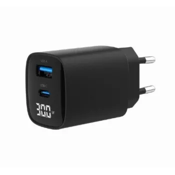 Ładowarka do urządzeń mobilnych Gembird TA-UC-PDQC30LCD-BK-01 Szybkie ładowanie Czarna