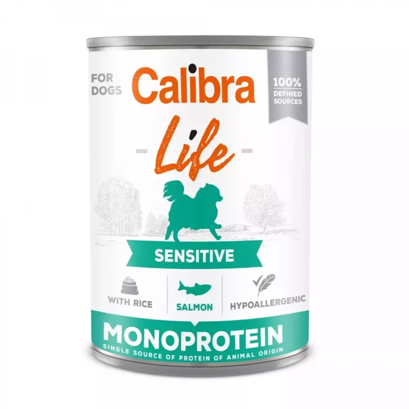 CALIBRA Life Sensitive Salmon z ryżem - mokra karma dla psa - 400 g
