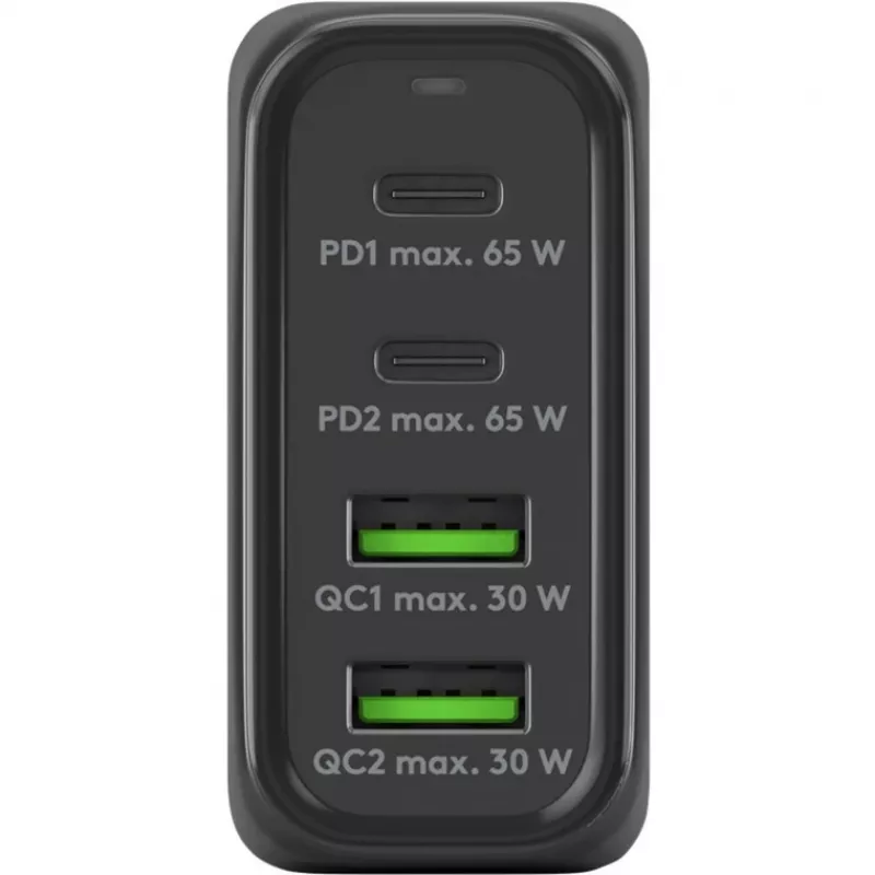 Goobay 64817 Ładowarka do urządzeń mobilnych, słuchawek, smartfonów i tabletów Czarna AC Szybkie ładowanie Wewnętrzna (64817)