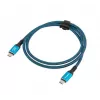 Kabel USB-C M/M USB4 1,5M 240W 60Hz Czarno-Niebieski