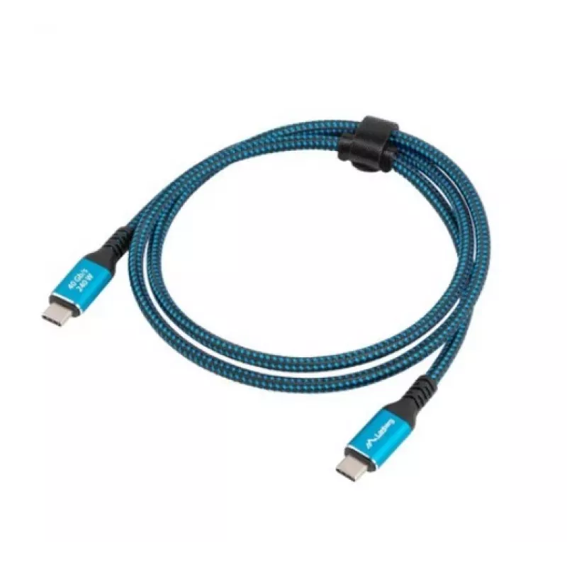 Kabel USB-C M/M USB4 1,5M 240W 60Hz Czarno-Niebieski