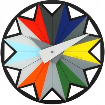 NeXtime klok 8163 Circus, Ø43 cm, ścienny, czarny/wielokolorowy