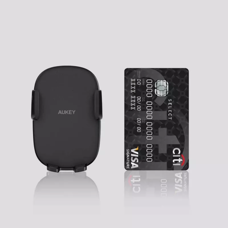 Uchwyt na telefon Aukey HD-C48 regulowany o 360° do smartfonów i małych tabletów, mocowanie zaciskowe, obrotowe ramię