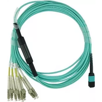 Kabel światłowodowy BlueOptics HE67908QPH-JB003M-BO MTP 4x LC OM4 3 m Zielony