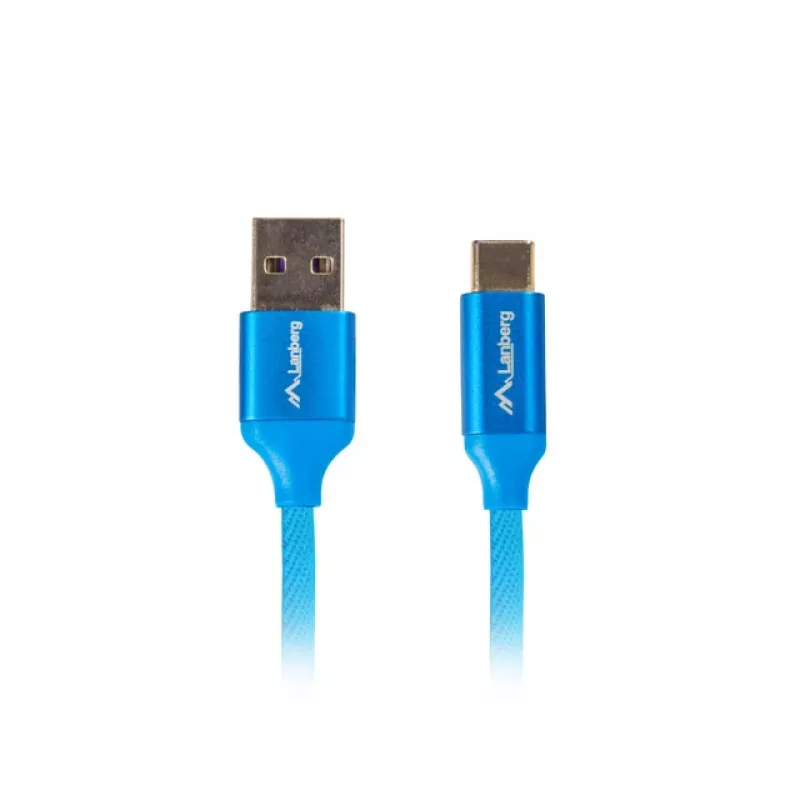 Kabel USB 2.0 LANBERG CA-USBO-21CU-0010-BL — USB A na USB C, 1 m, niebieski