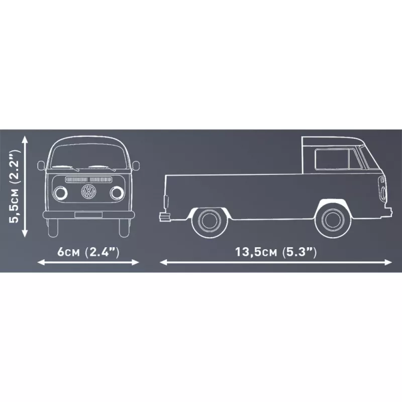Cobi model kit Volkswagen T2a flatbed truck 1:35 scale szary