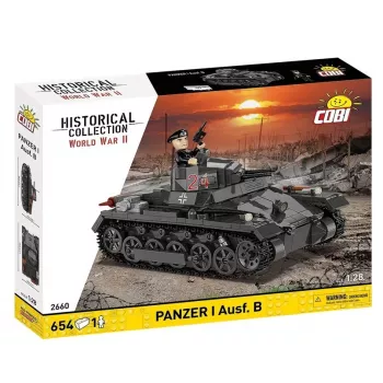 Zestaw konstrukcyjny Cobi Panzer I Ausf. B – 654 elementy, szczegółowy model czołgu