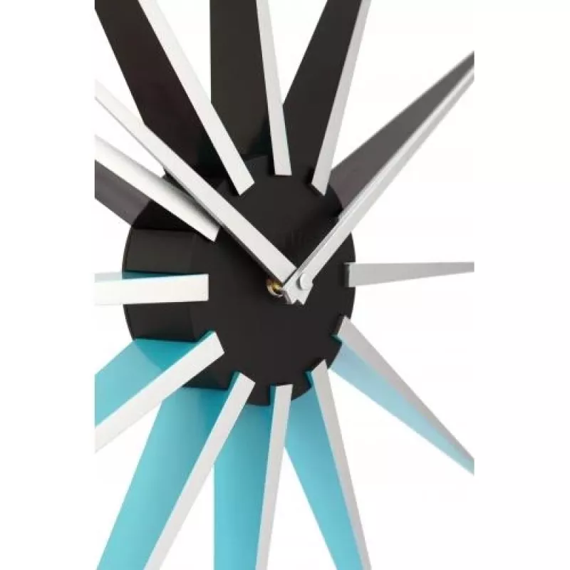 NeXtime zegar 3051bl Nova, Ø50 cm, ścienny, czarno-niebieski