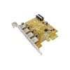 Wewnętrzna karta interfejsu PCIe USB 3.2 Gen 1 (5 Gbit/s) — Sunix USB4300N, 78×121×18 mm