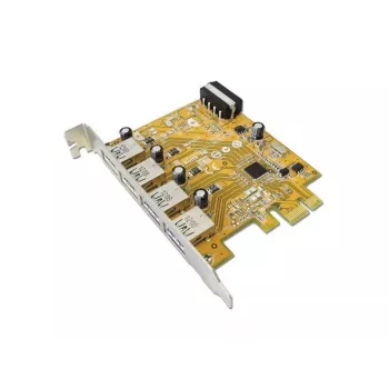 Wewnętrzna karta interfejsu PCIe USB 3.2 Gen 1 (5 Gbit/s) — Sunix USB4300N, 78×121×18 mm