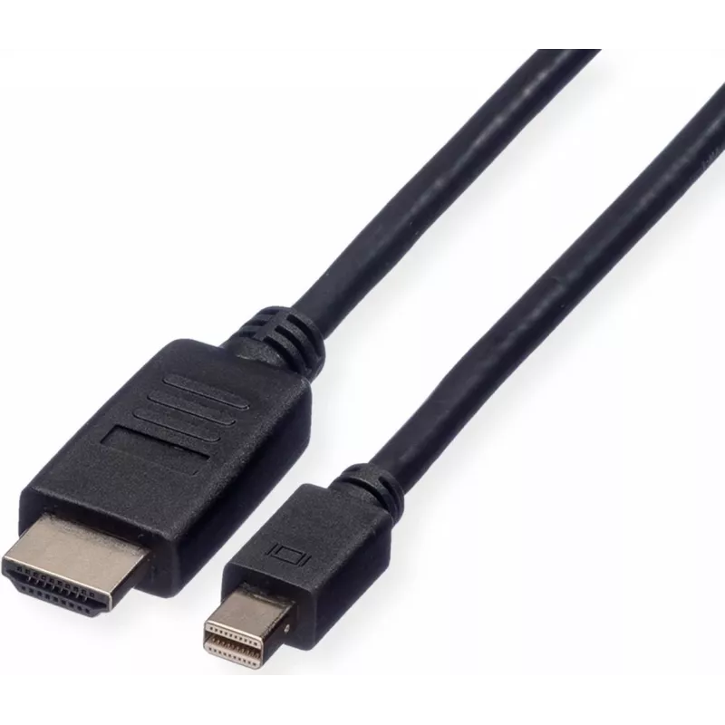 ROLINE Mini DisplayPort Kabel, Mini DP-HDTV, ST/ST, schwarz, 1,5 m