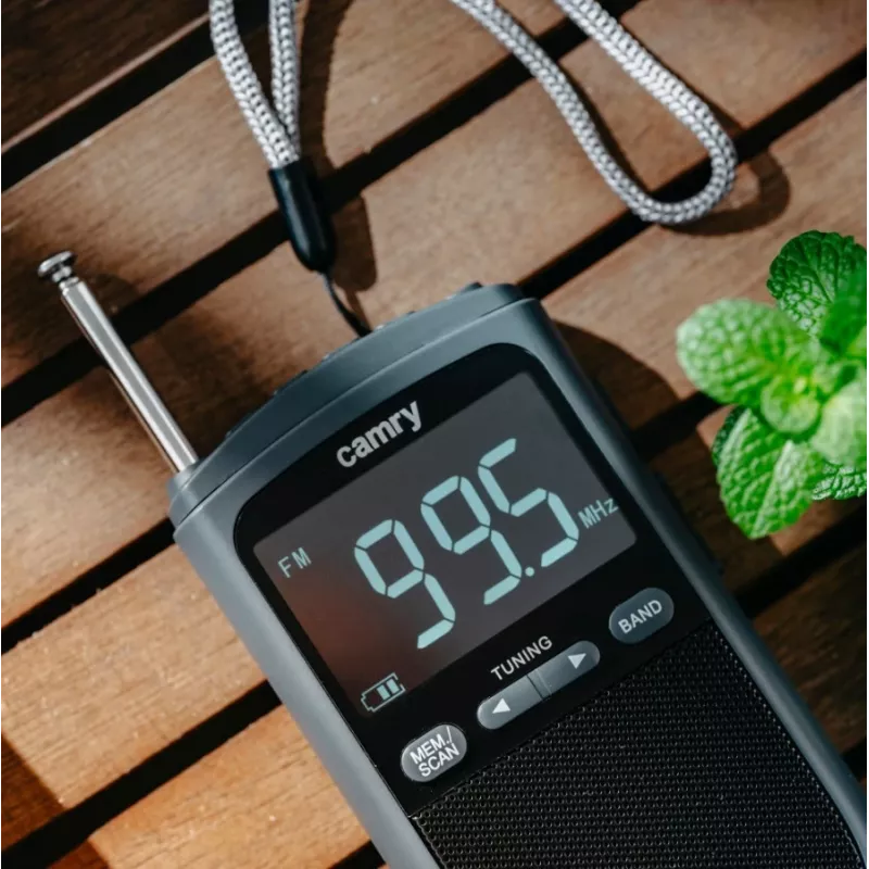 Camry | Przenośne mini radio | CR 1905 | Funkcja budzika | Czarny