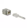 Moduł keystone DELOCK 86404 — RJ-45 srebrny, 38,5×22,3×17,3 mm